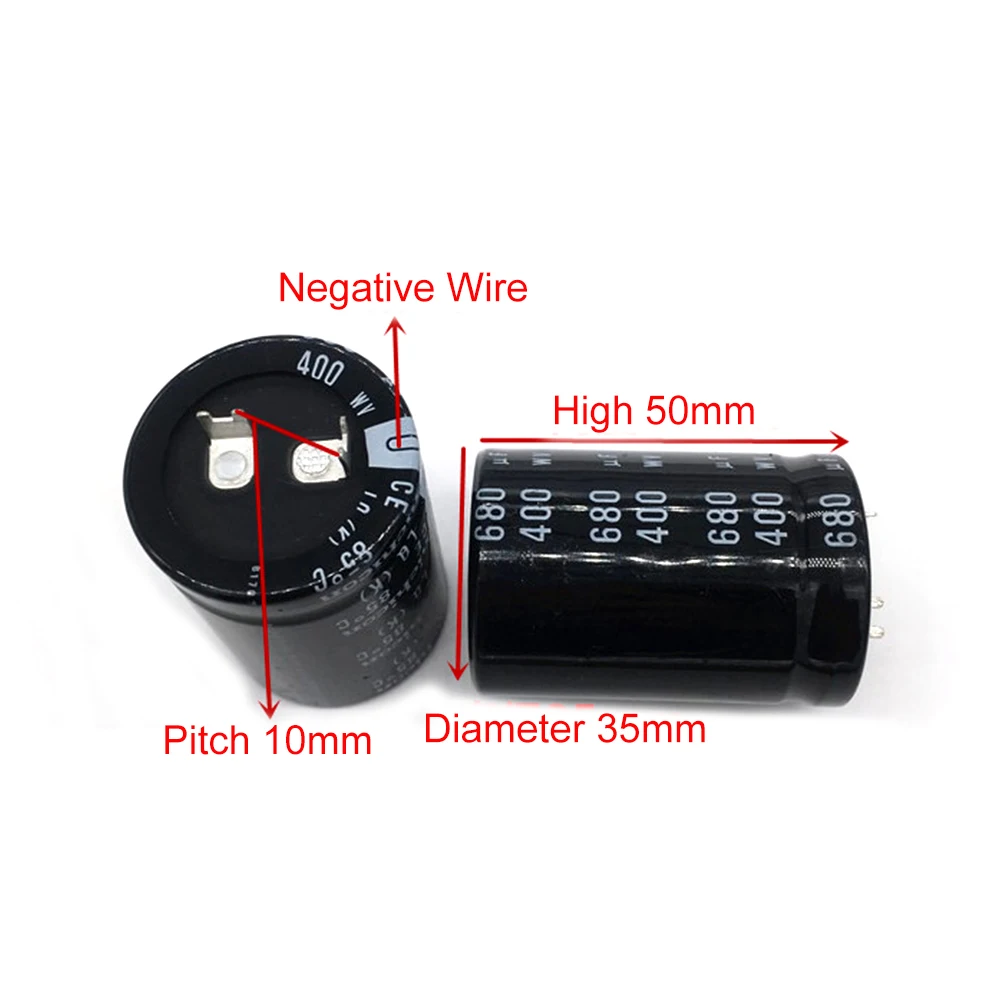 2pcs-14pcs 35X50mm 400V680UF Nichicon LQ Pitch 10mm 85 ℃ Fast Charge and Discharge Electrolytic Capacitors 680UF 400V 35*50m