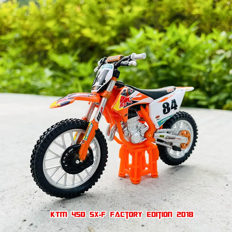 Bburago 1:18 2018 KTM-450 SX-F Factory Edition Static Die Cast Vehicles Collectible Motorcycle Model Toys