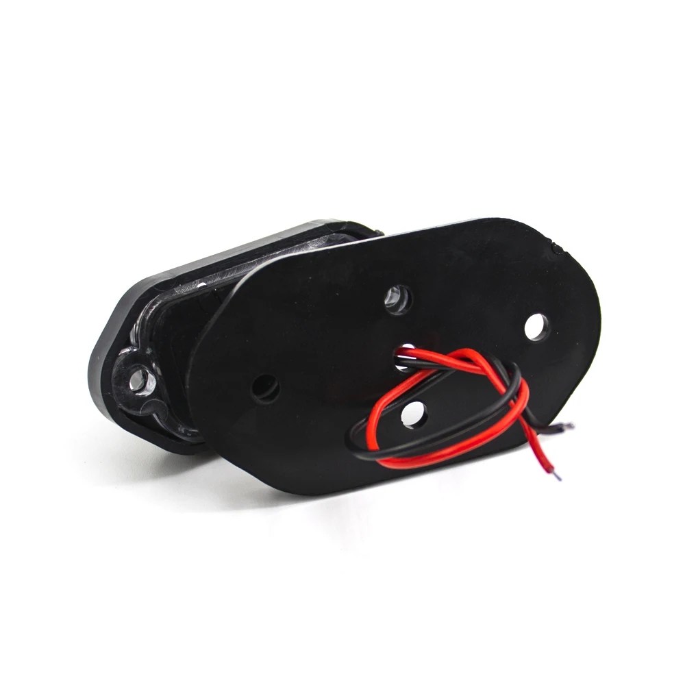 2pcs 12V 24V 6 LED License Plate Light Signal Rear Tail Light Step Lamp Car Boat Truck Trailer RV SUV Van Caravan Waterproof