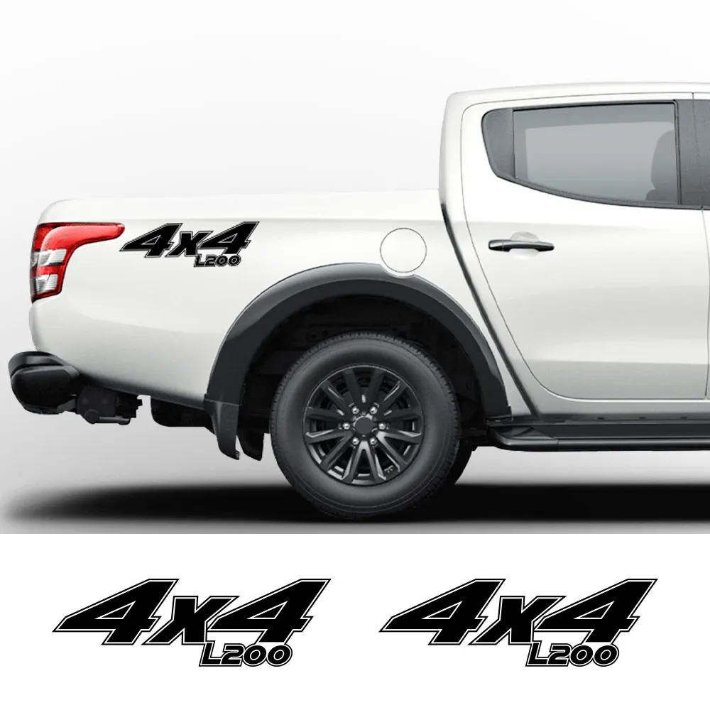 Pickup Rear Bed Side Decals For Mitsubishi L200 Triton Truck Graphic 4x4 Car Vinyl Decor Sticker Cover Auto Tuning Accessories