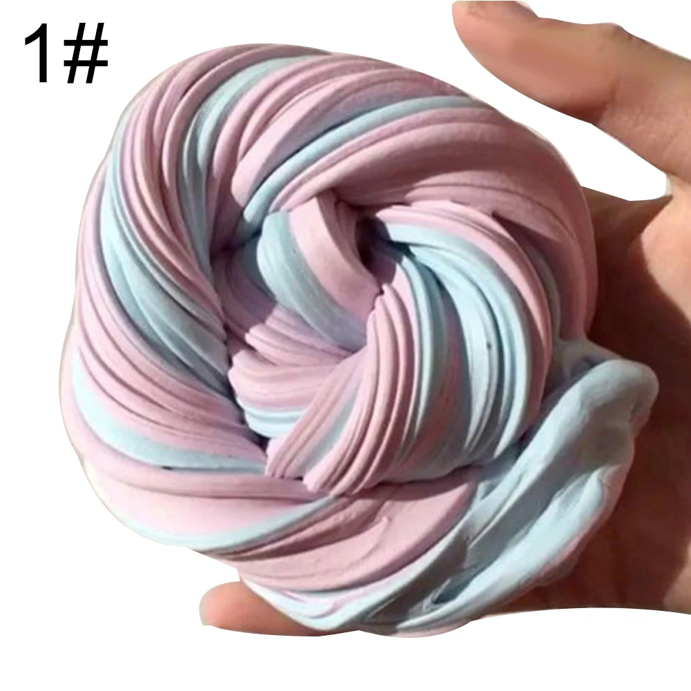 Soft 60ml Slime Toy Colorful Slime Mud Clay Craft Stress Reliever Sludge Children Toy Gift Fluffy Slime Floam Lizun Light Clay