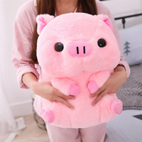 40cm Cartoon Cute Pink Pig Plush Toys Stuffed Kawaii Round Pig Pillow for Girls Kids Birthday Gifts