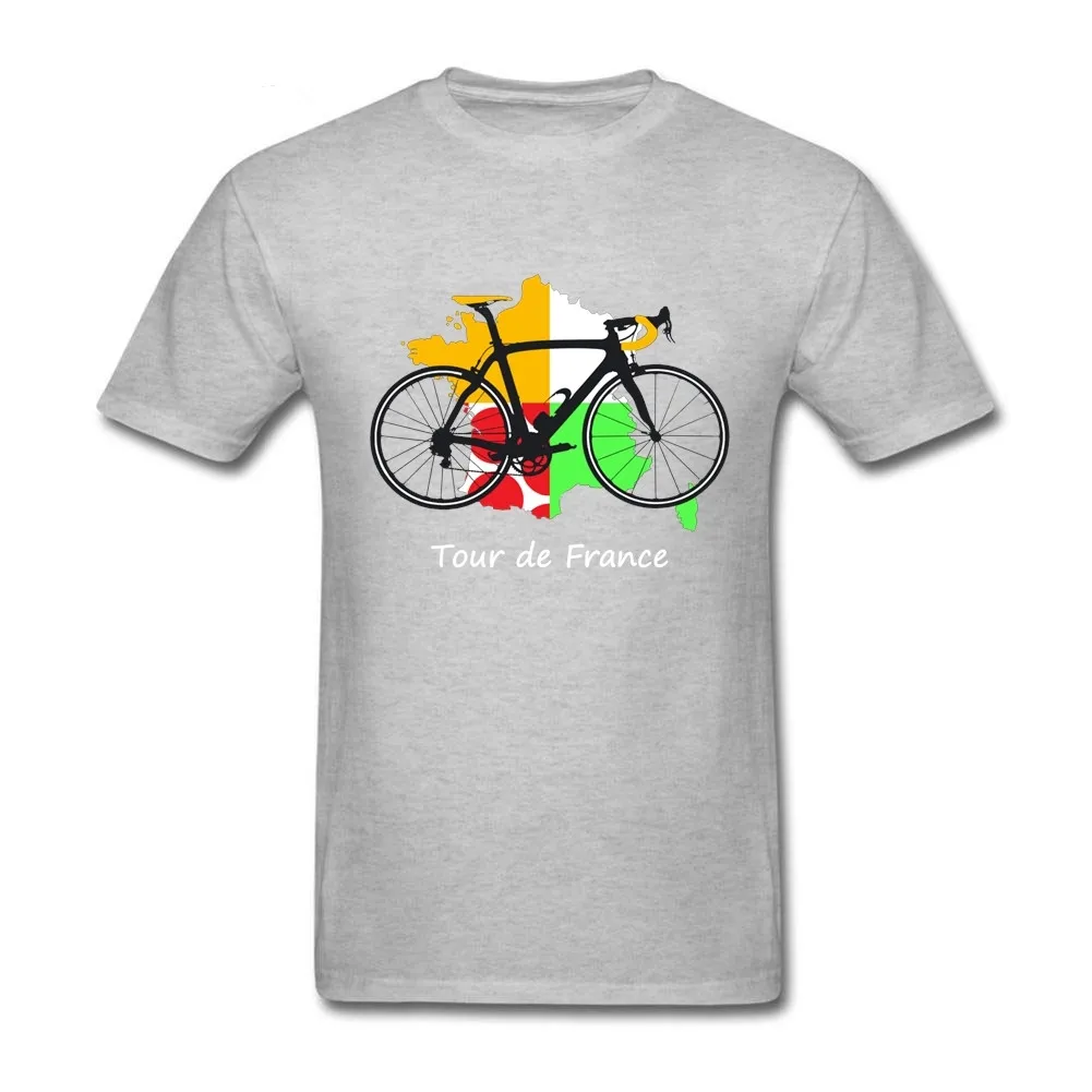 France Flag Map Road Bikes Printed Bicycle Race Gift T-Shirt. Summer Cotton O-Neck Short Sleeve Mens T Shirt New Size S-3XL