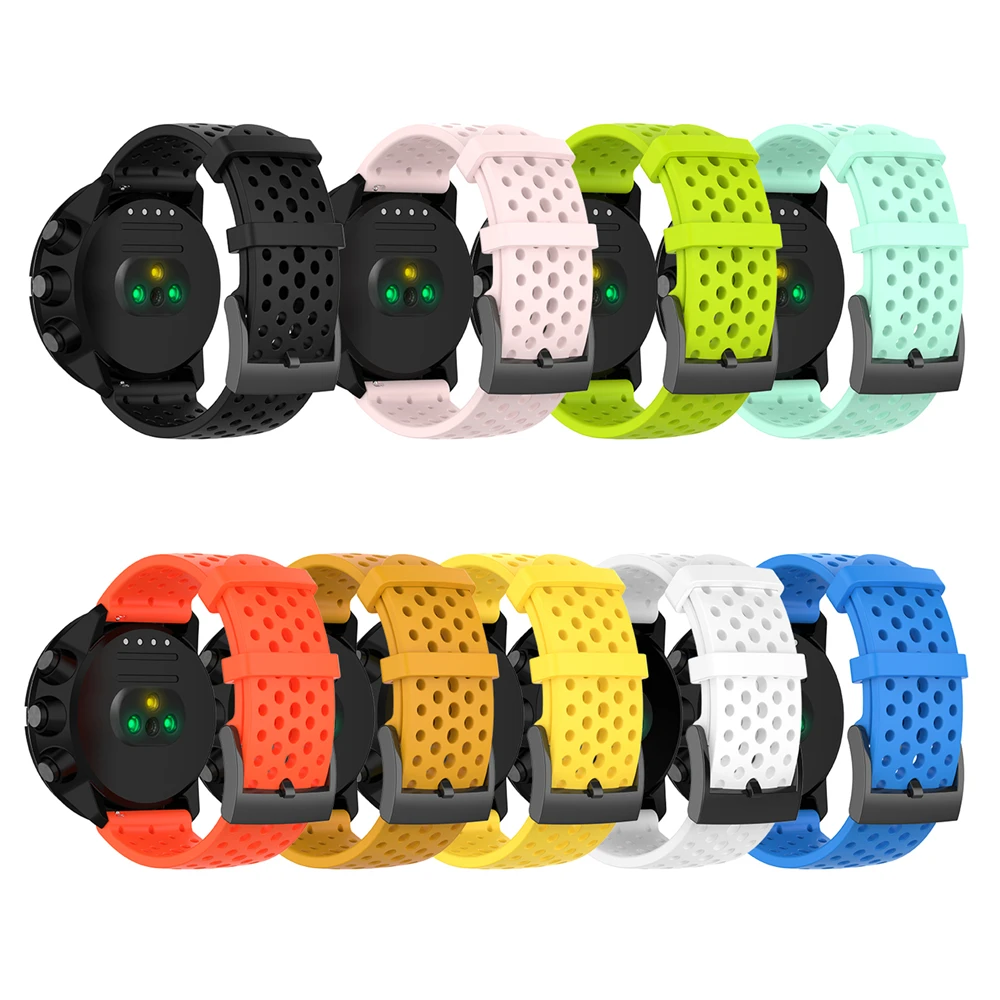 Silicone Watch Band for Suunto Spartan Sport/Sport wrist hr for Suunto 9 baro/ D5 Smart Watch Sport Strap Wrist Bracelet