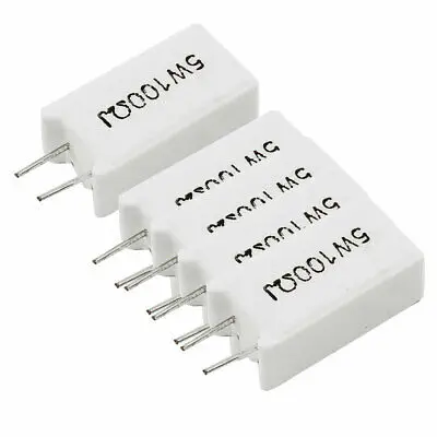 10 x 5W 100 Ohm 5% Radial Ceramic Cement Power Resistors