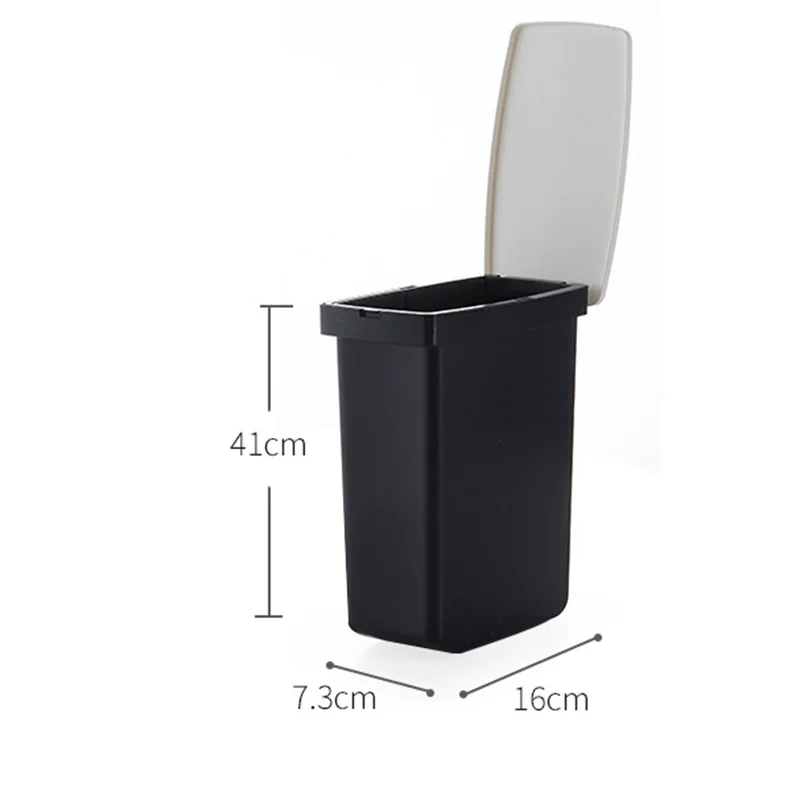 Plastic Trash Can Set Toilet Brush Waste Bin Dustbin Garbage Bag Dispenser Wastebasket Kitchen Accessories Bin Household Gadgets