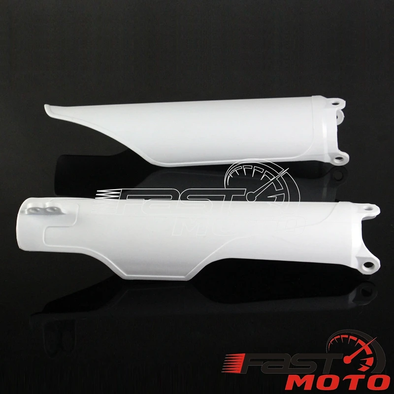 White Black Plastic Fork Guard Front Shock Absorbe Cover Protector For Honda CR125 CR250 CR500 CRF250 CRF450 CRF 250 450 R X RX