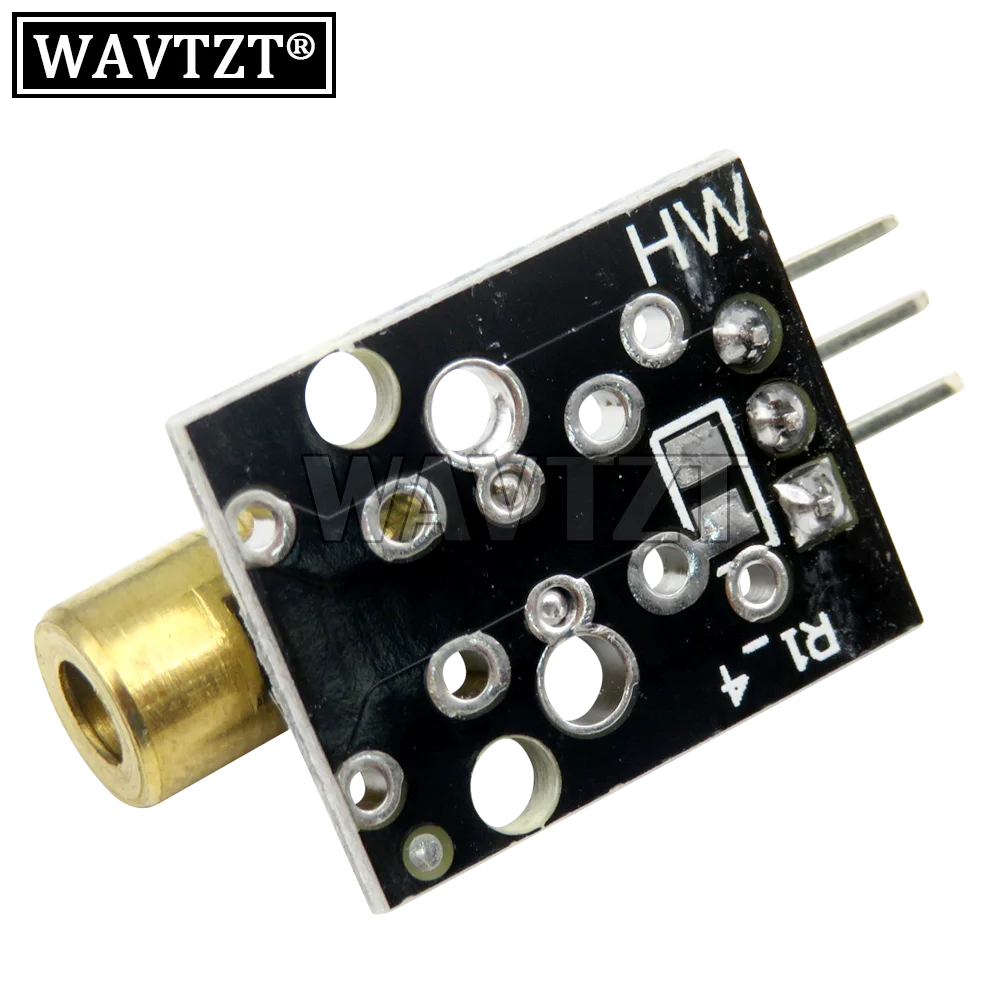 WAVTZT KY-008 3pin 650nm Red Laser Transmitter Dot Diode Copper Head Module for Arduino AVR PIC DIY