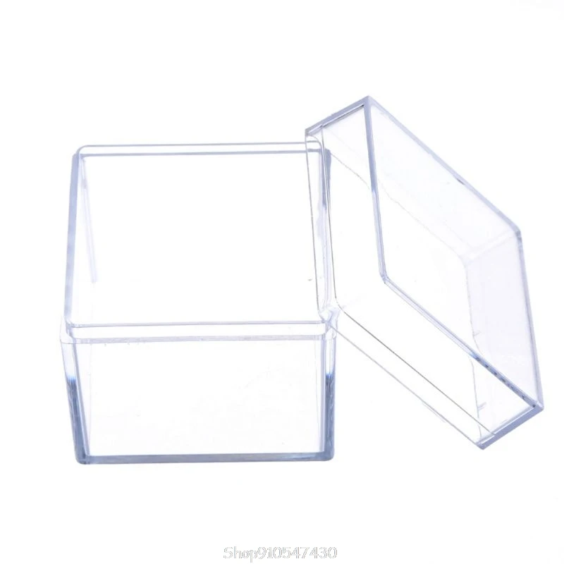 

Clear Acrylic 5 Sided Jewelry Display Storage Box Case Square Cube Props Box D08 20 Dropship