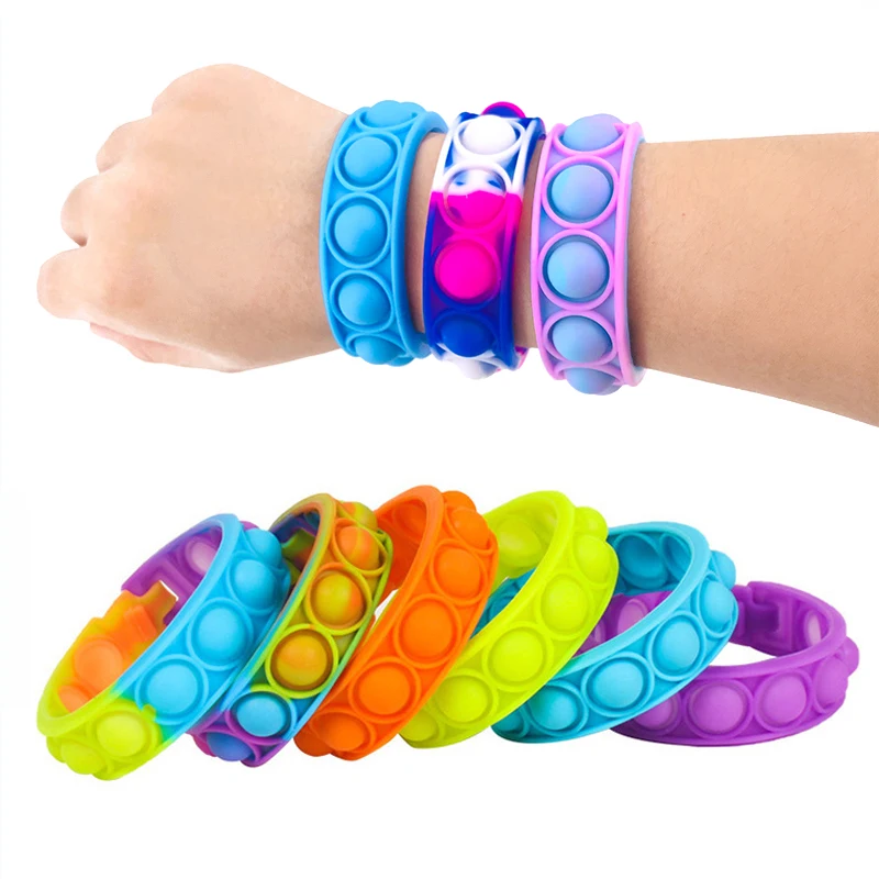 Anti-stress bracelets for children and adults, decompression sensory toys with bubbles and dimples, very suitable for gift givin