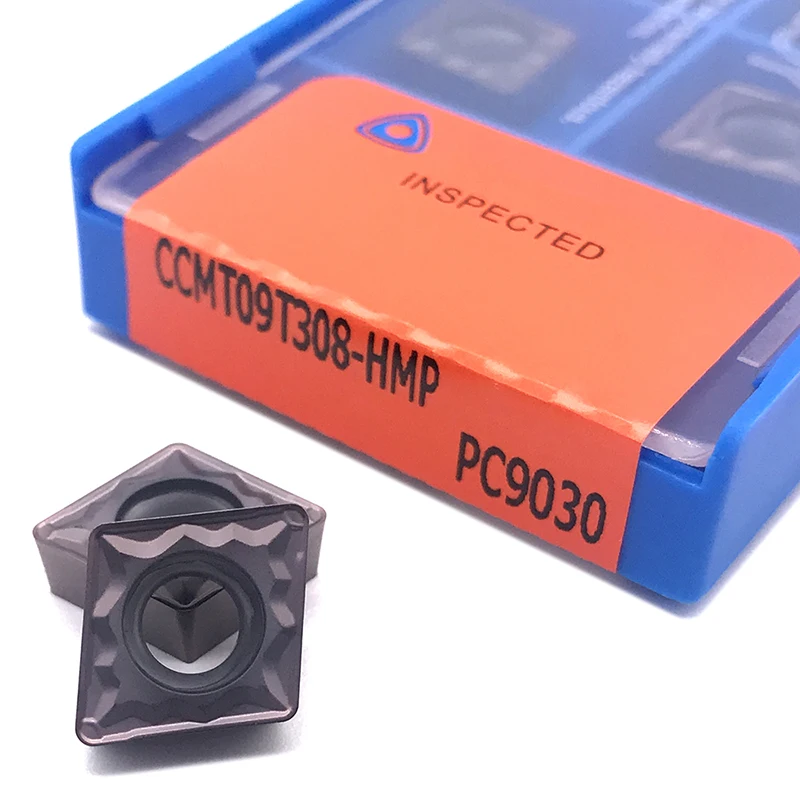 Inserções 100% original ccmt09t304 ccmt09t308 hmp pc9030 alta qualidade ferramenta de gerencio interno cnc carboneto inserção para aço inoxidável