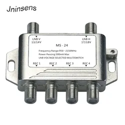 2 in 4 DiSEqC Switch 4x1 DiSEqC Switch Satellite Antenna flat LNB Switch for TV Receiver