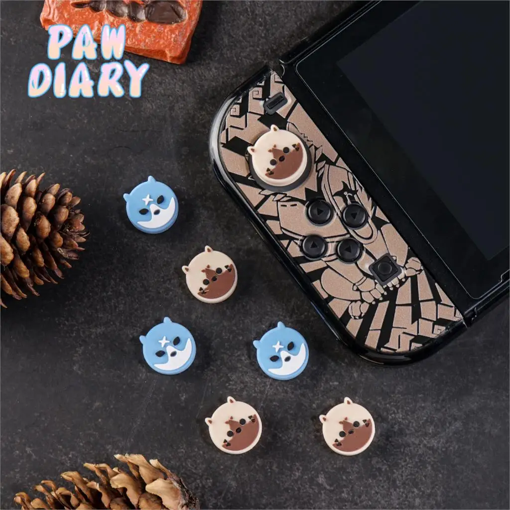 غطاء واقي لعصا التحكم ، لجهاز nintendo Switch Monster Hunter RISE ، غطاء واقي لعصا التحكم NS Lite