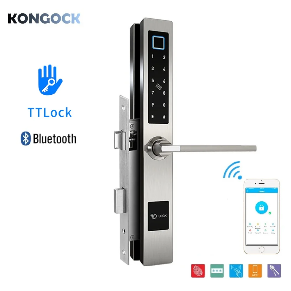 

Bluetooth TTLOCK APP Smart sliding door lock, keyless Biometric Fingerprint digital password NFC lock for home apartment hotel