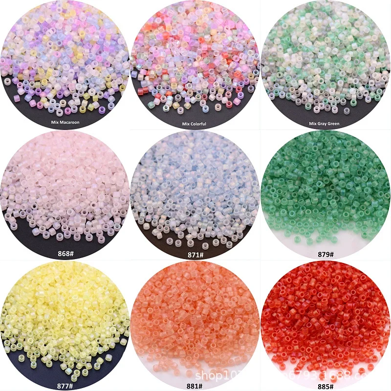 720pcs Imitation DB Yuxing Antique Beads 2mm Frosted Symphony Rice Beads Handmade Beaded Bracelet Jewelry DIY Accessories