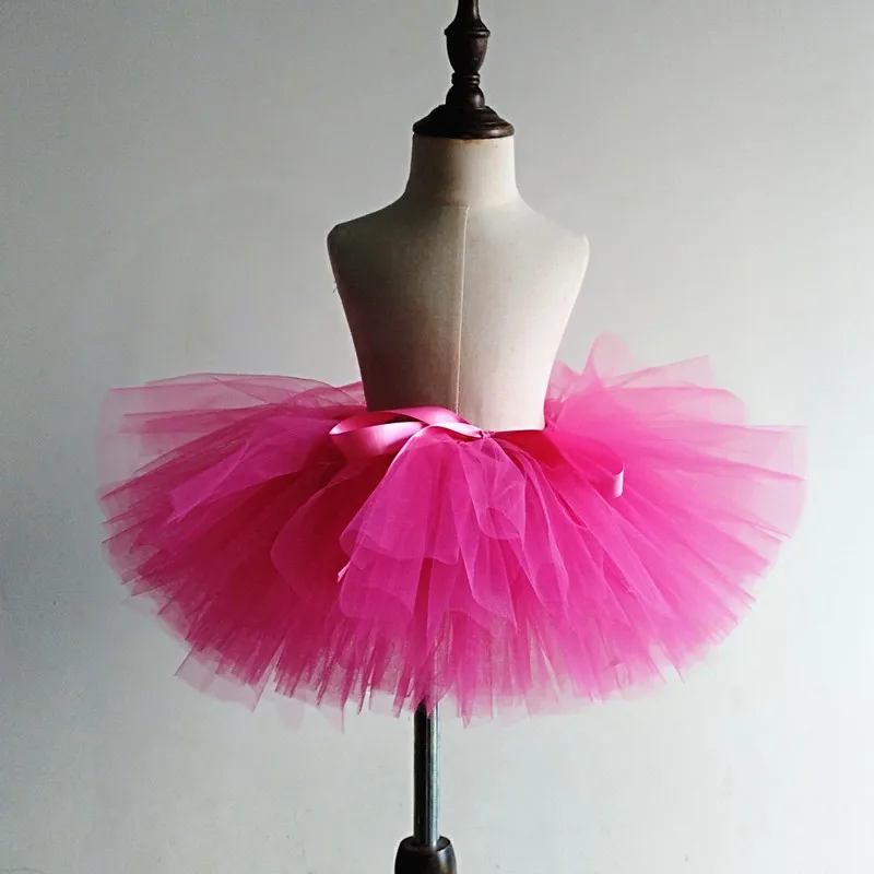 Tutu Skirt Girls Baby Birthday Party Fluffy Rainbow Skirt Black Colors Handmake Ballet Dance Skirt Halloween Christmas Costume