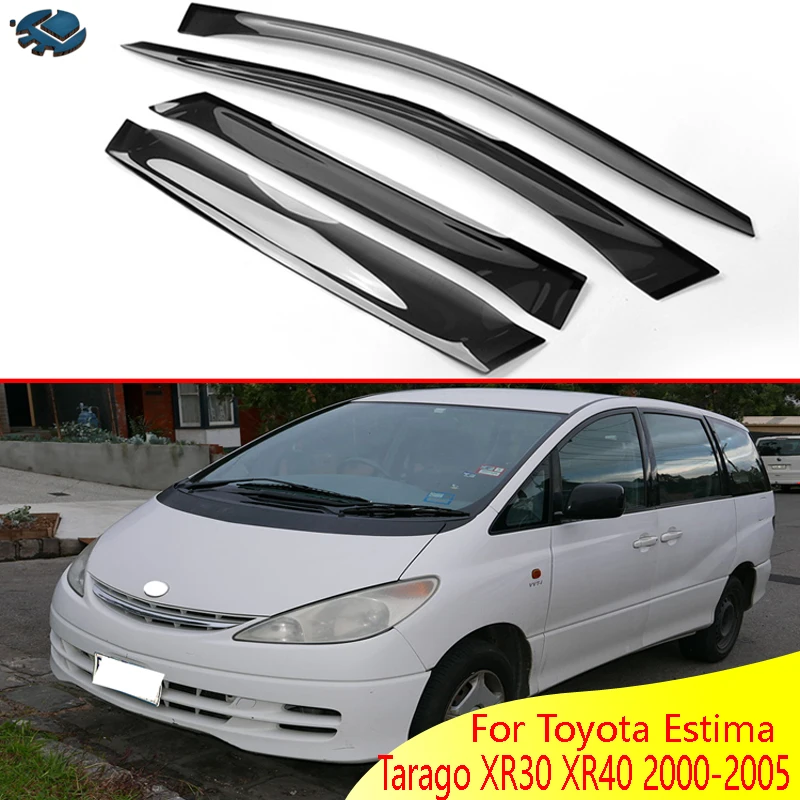 

For Toyota Estima Tarago XR30 XR40 2000-2005 Plastic Exterior Visor Vent Shades Window Sun Rain Guard Deflector 4pcs