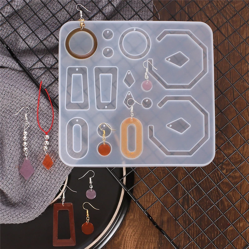 

DoreenBeads Geometric Silicone Resin Molds For Jewelry Making Oval Craft Earrings Bracelet DIY Components Tools Charms,1 PC