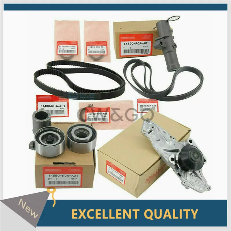 Timing Belt & Water Pump ServiceKit 14400-RCA-A01 14510-RCA-A01 14550-RCA-A01 91212-R70-A01 14520-RCA-A01 19200-RDV-J01