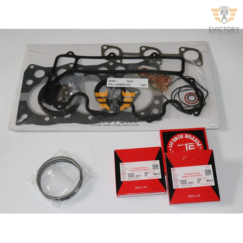 For Isuzu  3LD1 oversize piston and ring +0.50 full engine gasket kit crankshaft con rod bearing