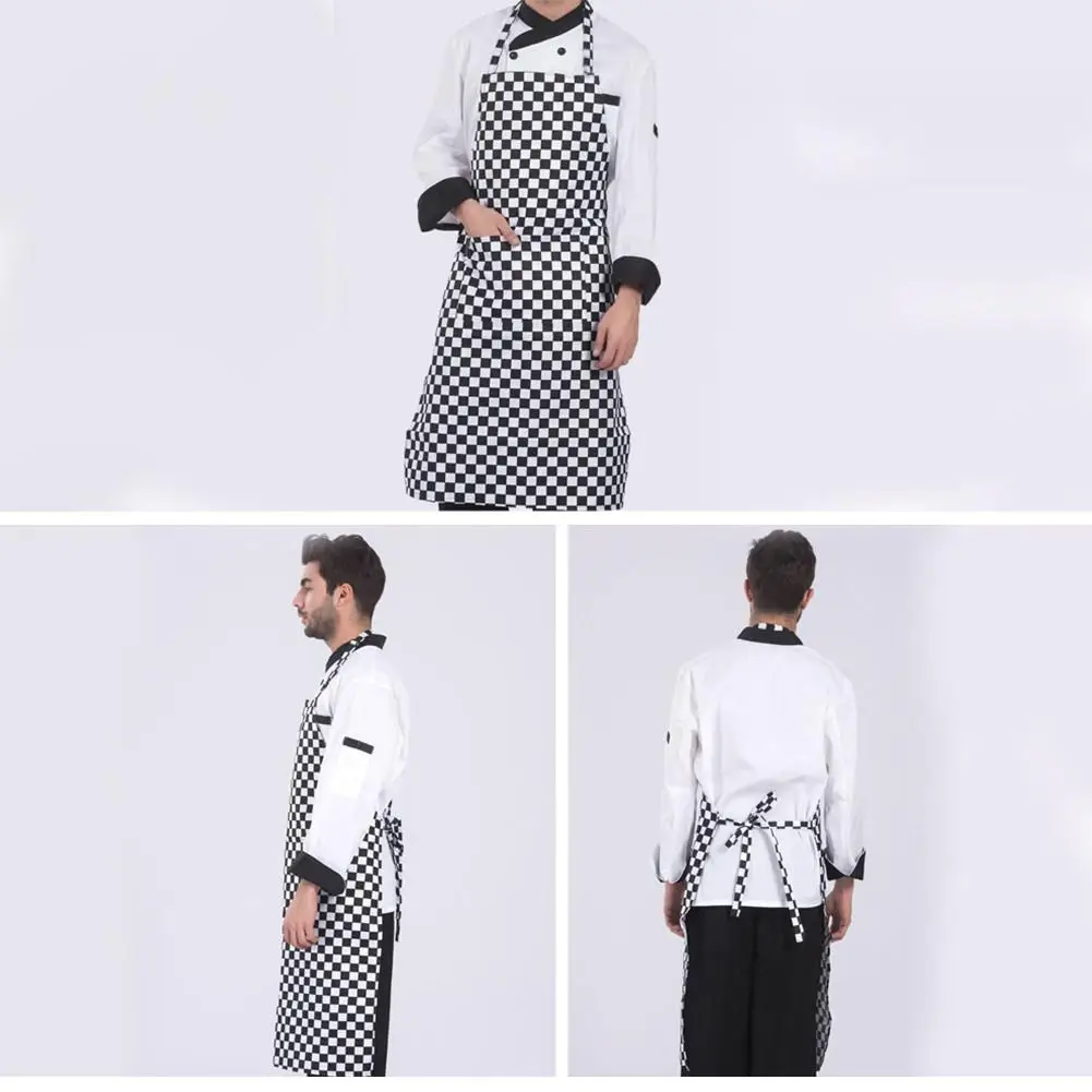 Womens Mens Cooking Chef Kitchen Restaurant BBQ Apron Dress With 2 Pocket Adjustable Adult Apron Waiter Apron Kitchen Cook Apron