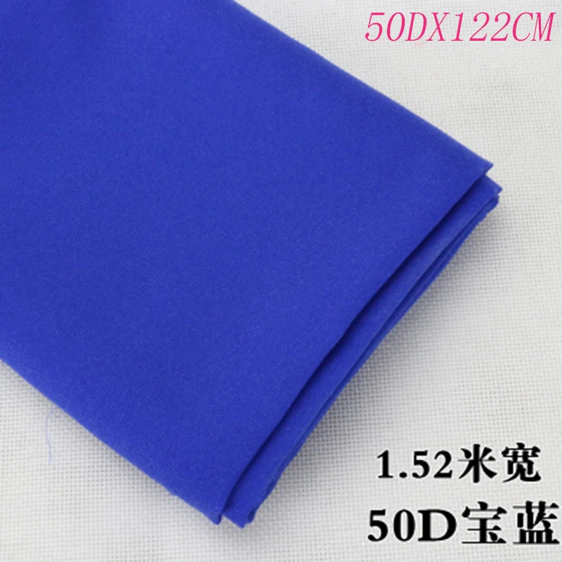 1-5m/lot1.22/1.52m 30D/50D blue one-side adhesive woven cloth silk soft interlining  patchwork Iron handmade diy accessories2175