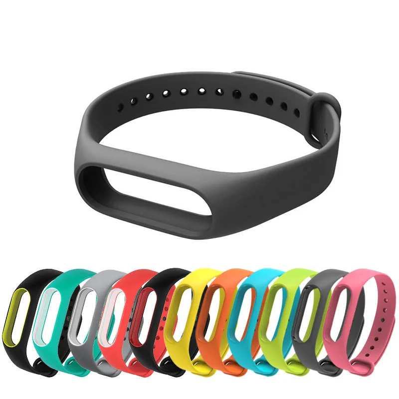 Wrist Strap for Xiaomi Mi Band 2 Colorful Belt Silicone Straps Wrist Band for Miband 2 Smart Bracelet Wearable Smart Accessories