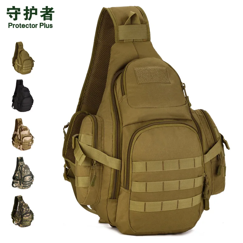 Outdoor Single Shoulder Backpack Large Capacity Cycling Travel Bag   Tactics Chest Pack \\can Hold 14 Inch Computer a5453