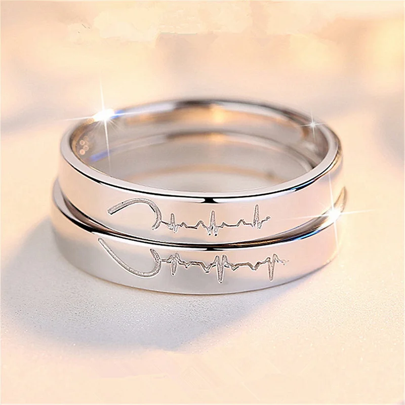 2 Teile/sätze Zirkon Herz Passenden Paar Ringe Set Für Immer Endlose Liebe Hochzeit Ring Für Frauen Männer Charme Valentinstag schmuck – Detail 24