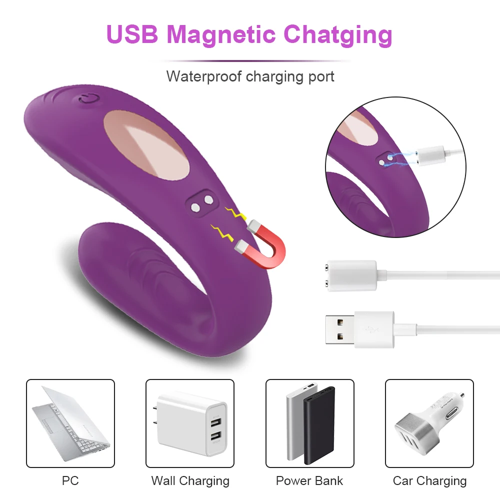 Wireless Remote Control Vibrator Female Dual Motor U Shape Clitoris Stimulator Dildo Wearable Sex Toys for Women Couple Adult 18