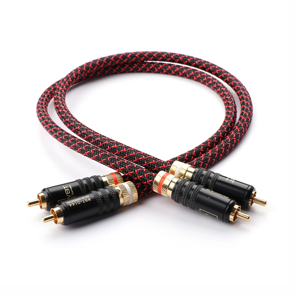 Pair CANARE L4E6S 99.998% OFC Copper Audio Cable With Gold Plated RCA To RCA Interconnect