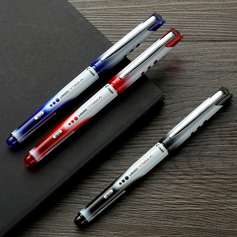 Japanese Stationery PILOT V BALL GRIP Gel Pen Large Capacity Liquid Ink Smooth Writing Office Supplies  BLN-VBG5