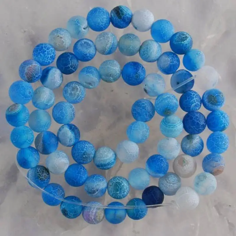 Fire Agate Ball Loose Beads  For Jewelry Making Necklace