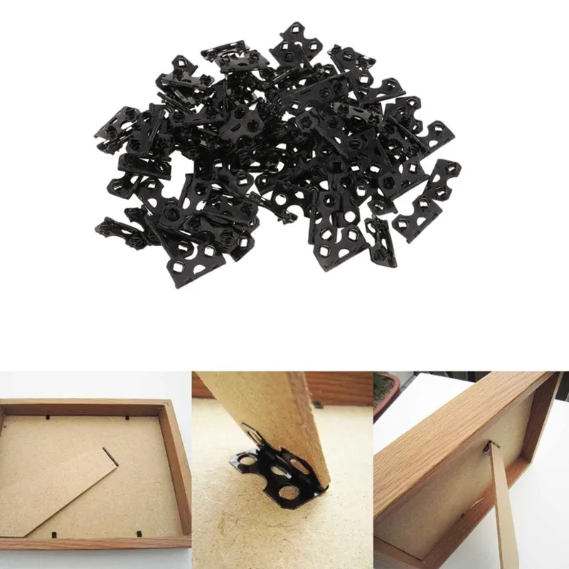 50pcs DIY Framing Supplies Folding Swing Table Bracket Backboard Connection Hinge art photo Support Stand Leg Feet Fasteners