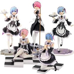 12-22cm Re:Life in A Different World From Zero Ram Rem Servant Suit Version Figure Doll PVC Collection Model Toys