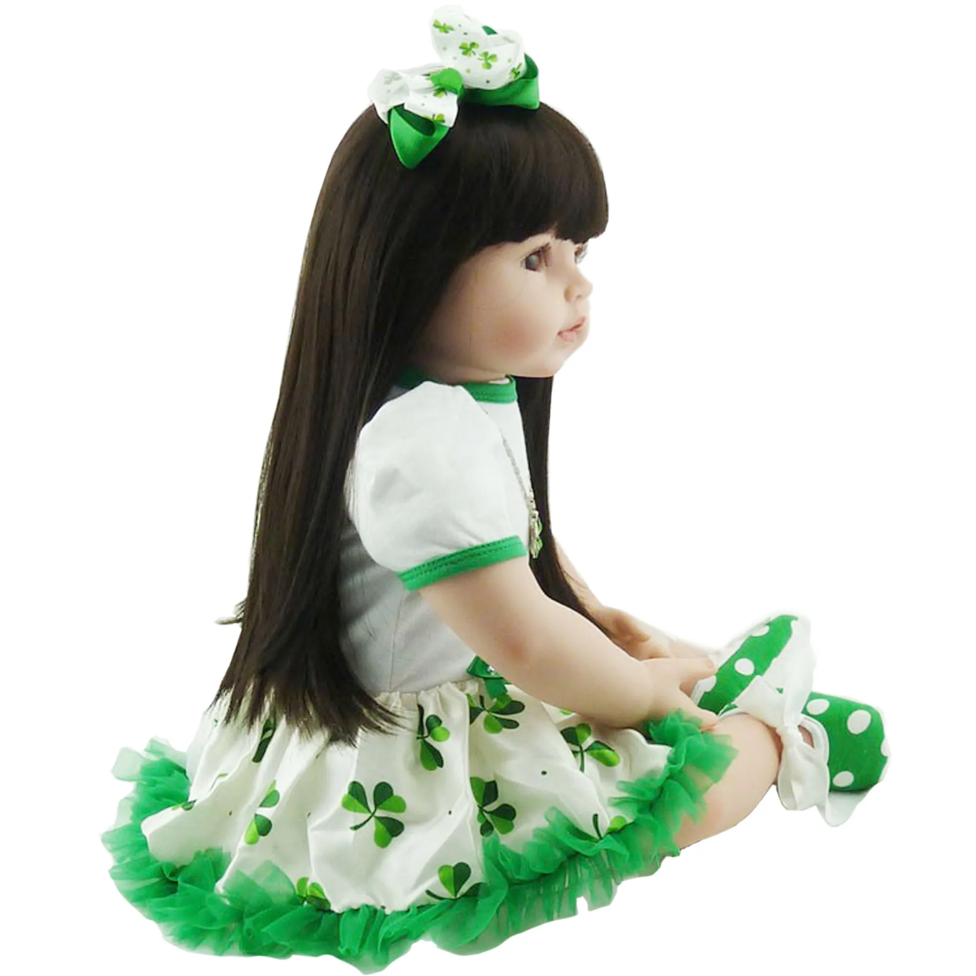 60cm morbido Silicone vinile ragazza Reborn Doll principessa bambino neonati vivi Boneca Bebe regalo di compleanno vestire giocattolo