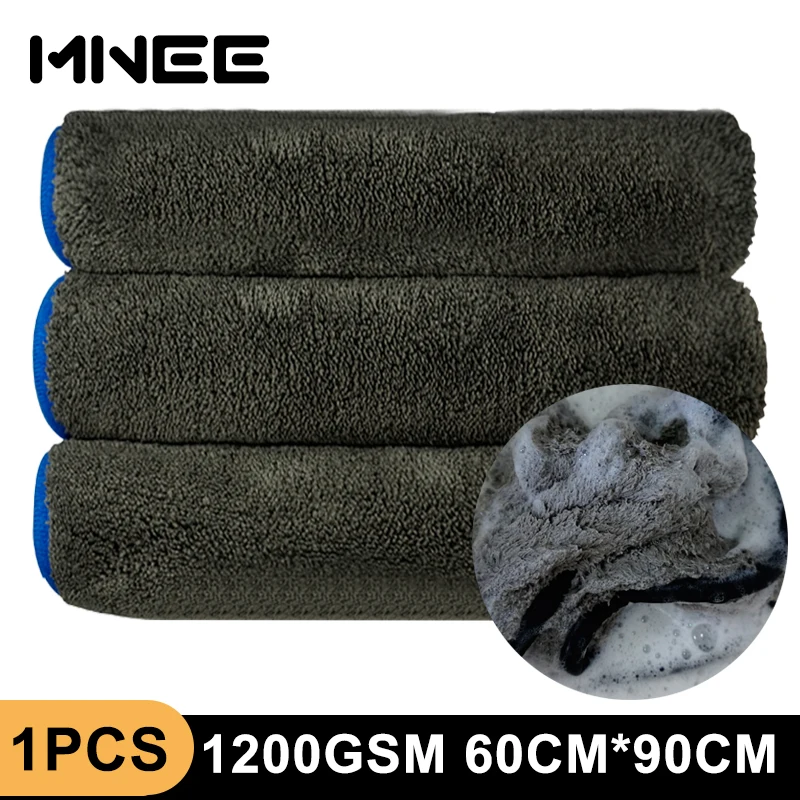 60X90cm Microfiber  Towel 1200GSM Car Detailing Car Cleaning Cloth Drying Towels Car Polishing Car Wash Cloth Accessories