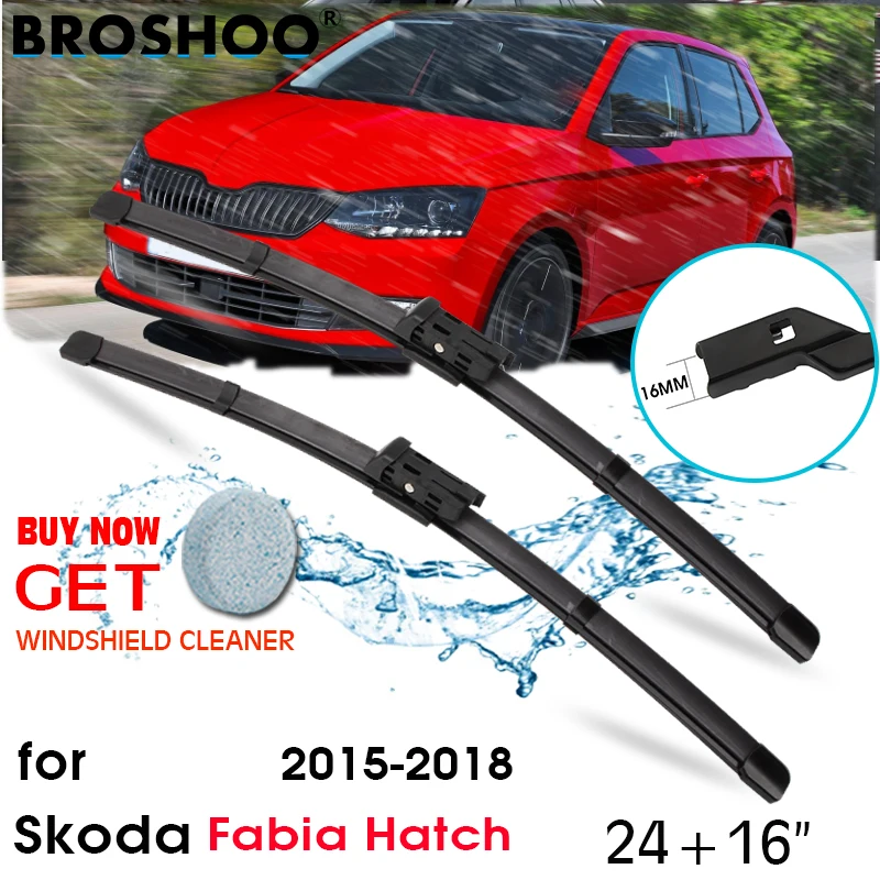 

Car Wiper Blade Front Window Windscreen Windshield Wipers Blades Auto Accessories For Skoda Fabia Hatch 24"+16" 2015-2018