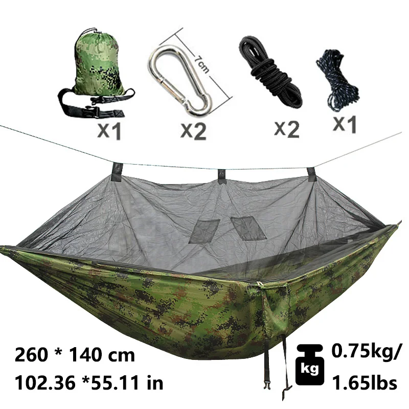 Lightweight Portable Camping Hammock and Tent Awning Rain Fly Tarp Waterproof Mosquito Net Hammock Canopy 210T Nylon Hammocks