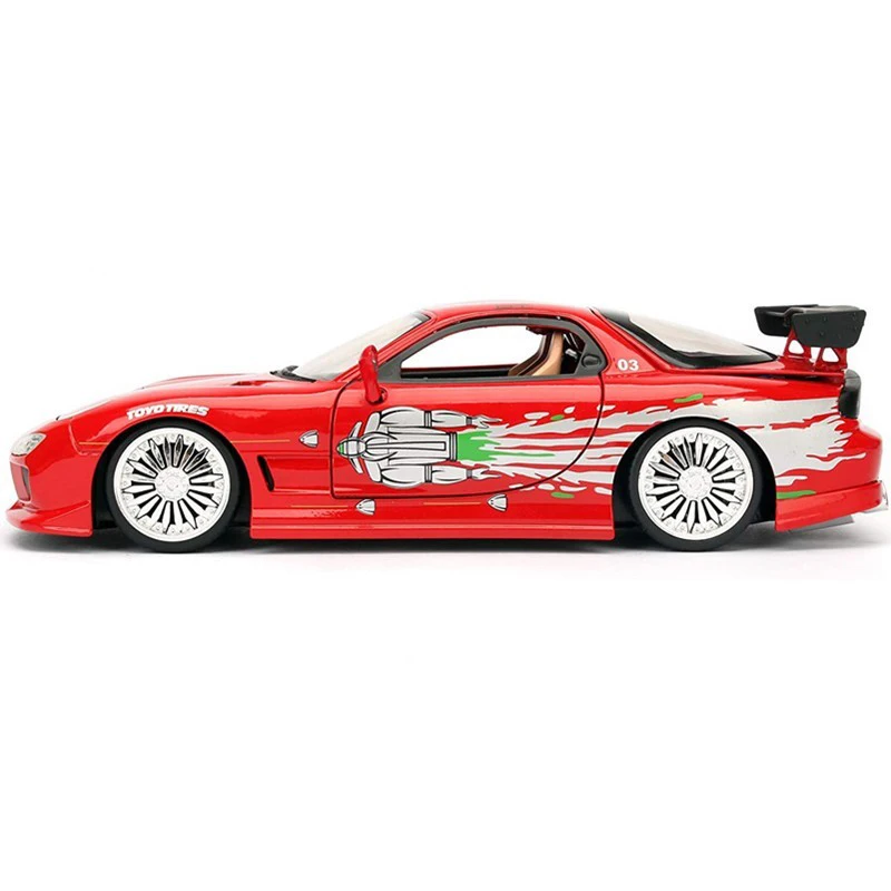 JADA 1:24 Mazda RX7 Supercar Alloy Car Model Diecasts & Toy Vehicles Collect Car Toy Boy Birthday gifts