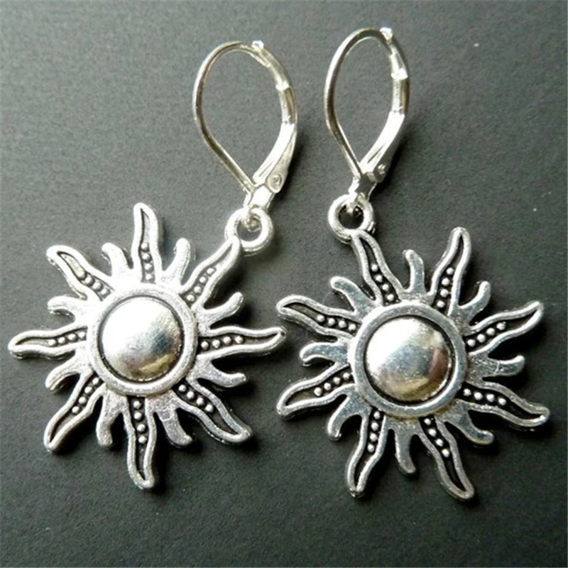 1 Pairs of Women Mens Men Dangle Earring Sun Man Earring Boho Earrings Lever Back Earrings