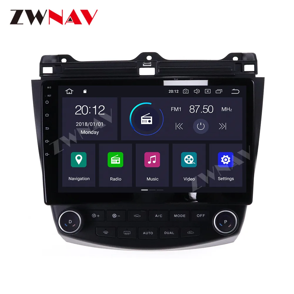 Android 10 4+128G For Honda Accord 2003 2004 2005 2006 2007 IPS HD Screen Radio Car Multimedia Player GPS Navigation Audio Video