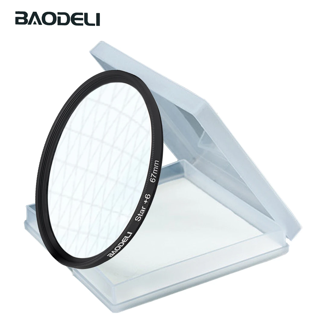 BAODELI Star Filter 49 52 55 58 62 67 72 77 82 Mm For Camera Lens Canon Eos M50 T5 T6 77 2000 D Nikon 3500 7500 Sony Accessories