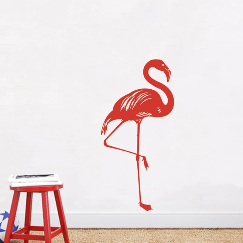 New style flamingo carved wall stickers living room bedroom children's room cartoon decorative stickers