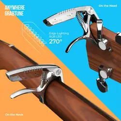 Guitar Capo JOWOOM GRABTUNE 2-in-1 Multi-functional Capo Tuner Zinc Alloy  RGB LED Indicator