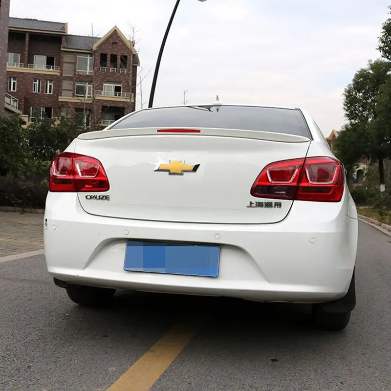 For Chevrolet NEWEST Cruze Spoiler ABS Material Car Rear Wing Primer Color Rear Spoiler For Chevrolet Cruze Spoiler 2017