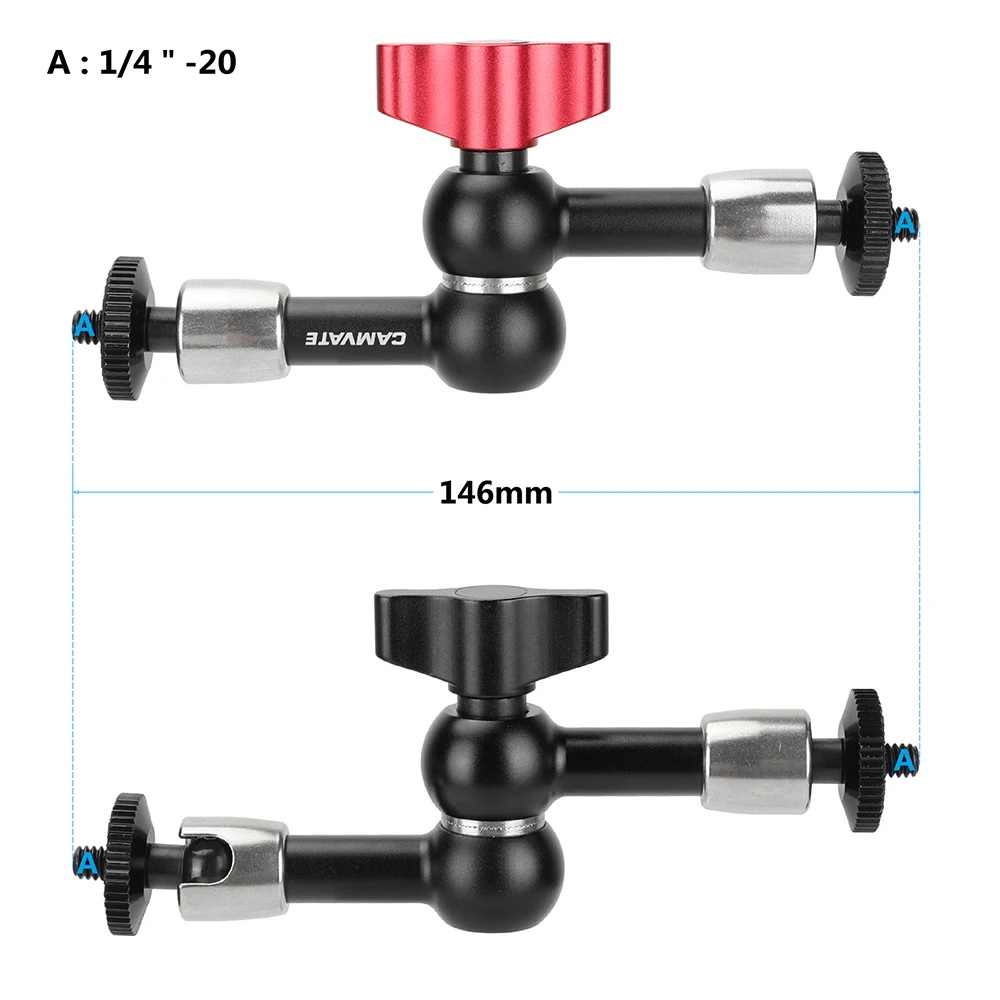 CAMVATE 5.7 "توضيح الذراع السحرية الاحتكاك الذراع مع 1/4"-20 خيوط لمراقبة/فلاش/الفيديو الضوئي/LCD/ميكروفون تصاعد