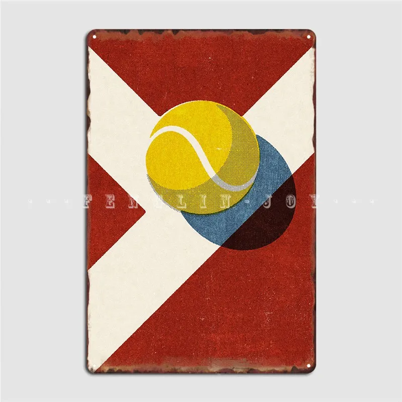 

Tennis Clay Court 2 Metal Sign Club Party Living Room Funny Wall Decor Tin Sign Poster