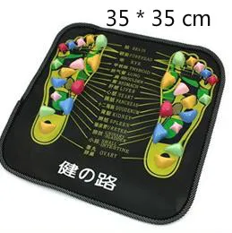 Piece Acupuncture Cobblestone Colorful Foot Reflexology Walk Stone Square Foot Massager Cushion for Relax Body