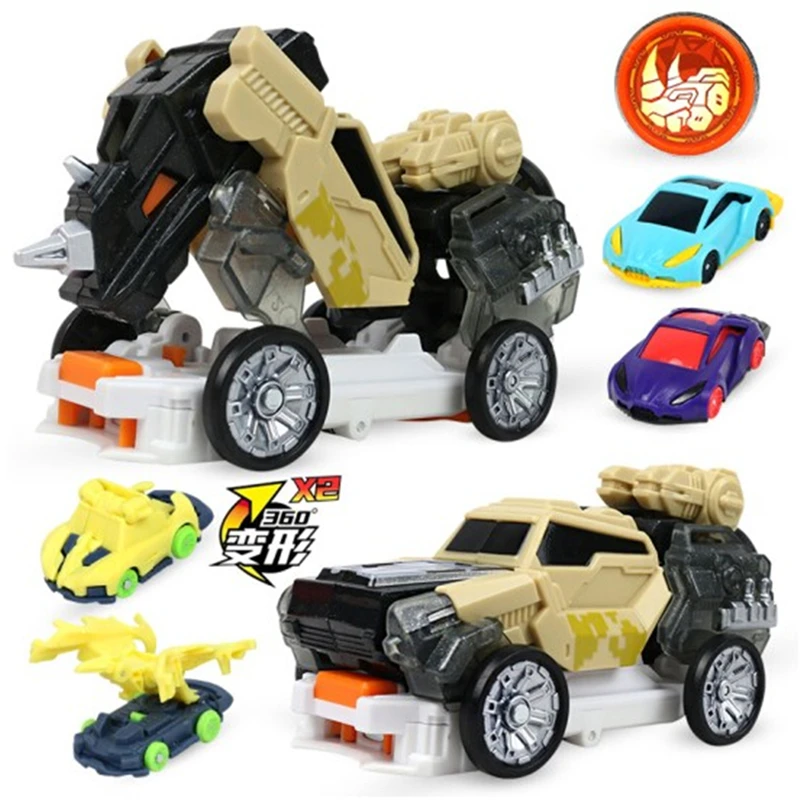 Screechers Violence Transformation Action Figure Robot Burst Deformation Car Beast Wild Mechanical Dinosaur Chariot Kids Toy BOY